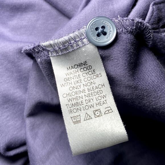 Calvin Klein liquid touch polo Shirt - Blueish Purple - Size XL - Picture 5 of 7